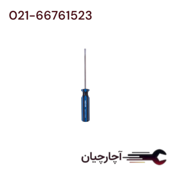 پیچ گوشتی دسته کریستالی تکی دوسو3/100 برند نووا، کد کالا 1112