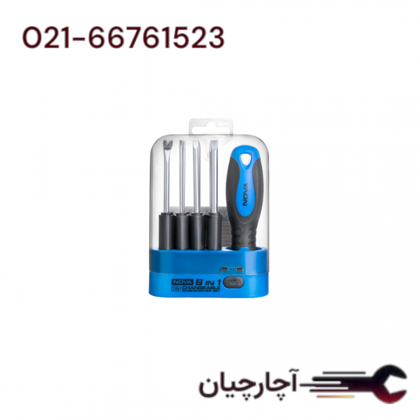 کیت پیچ گوشتی 8 پارچه  برند نووا، کد کالا 1340