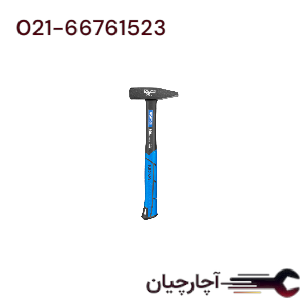 چکش مهندسی 500 گرم با دسته فایبر گلاس برند نووا، کد کالا 6205