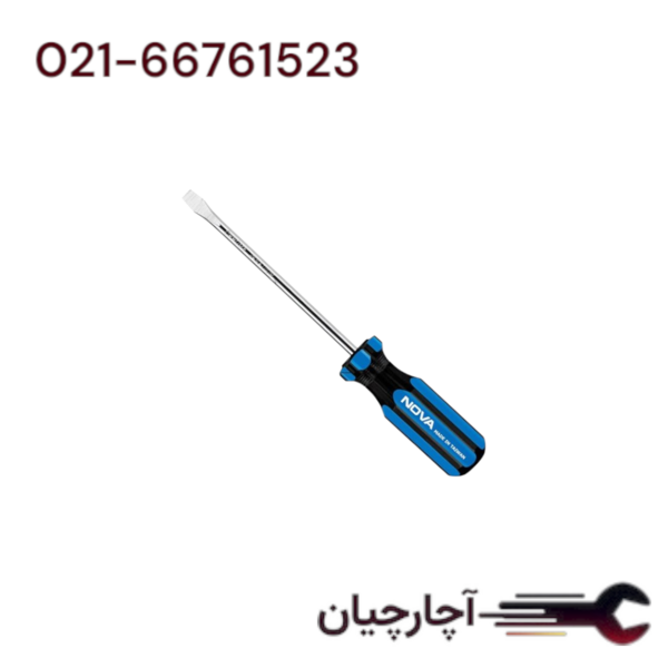 پیچ گوشتی دسته سلولزی دوسو 6/100 برند نووا، کد کالا 1707