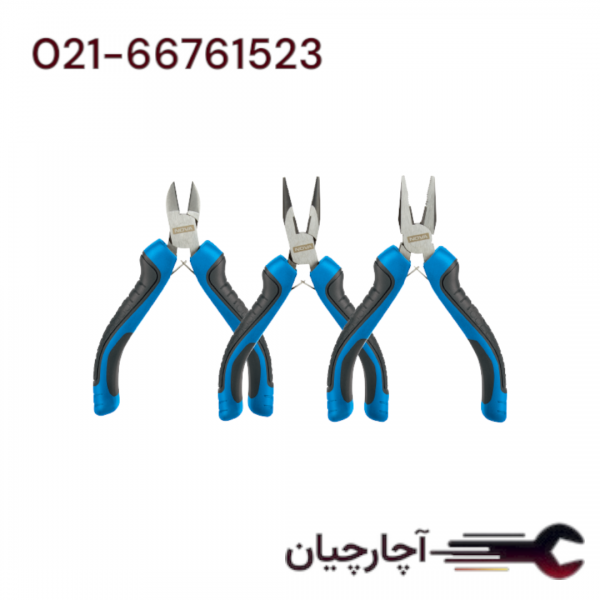 ست سه عددی انبر های الکتریکی 4/5 اینچ برند نووا، کد کالا 8123