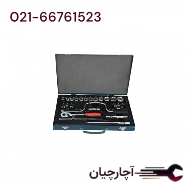 جعبه بکس 24 پارچه  فلزی  برند جی تک، کد کالا SK1/2-24S