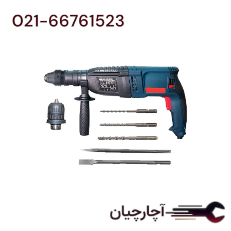 دریل بتن کن سه حالته 800 وات برند پی ام، کد کالا 11254-P.M