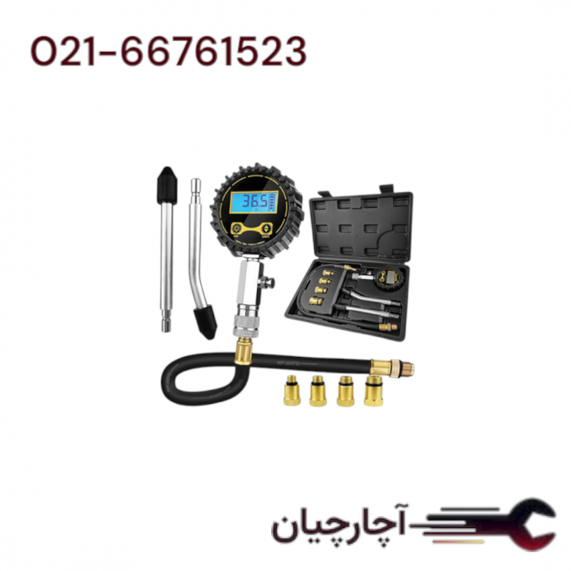 کمپرس سنج دیجیتالی بنزینی با چهار آداپتور 200-0 برند ال کا کد کالا: A1015B