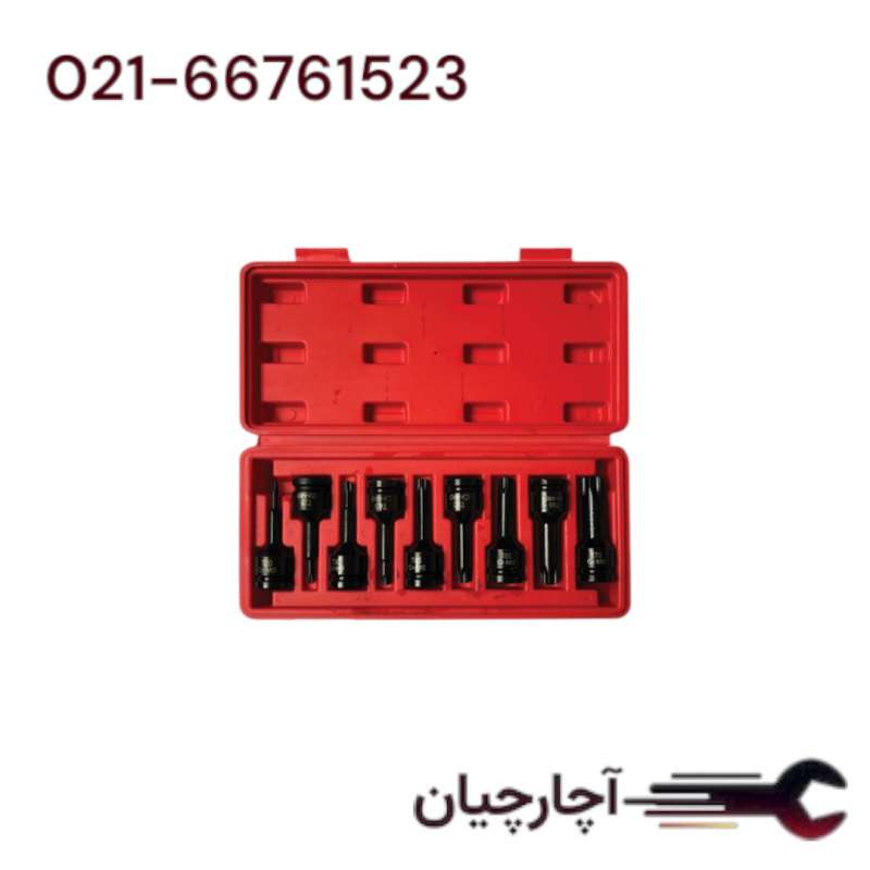 کیت 8 عددی 1.2 درایوCR-MO الن بکسی T20-T60 برند ال کا کد کالا: E6210