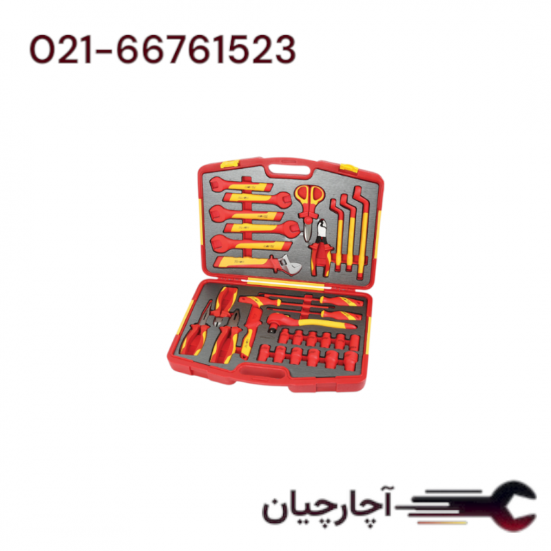 جعبه ابزار  31 پارچه  1000 ولت VDE برند ال کا کد کالا: Y5053