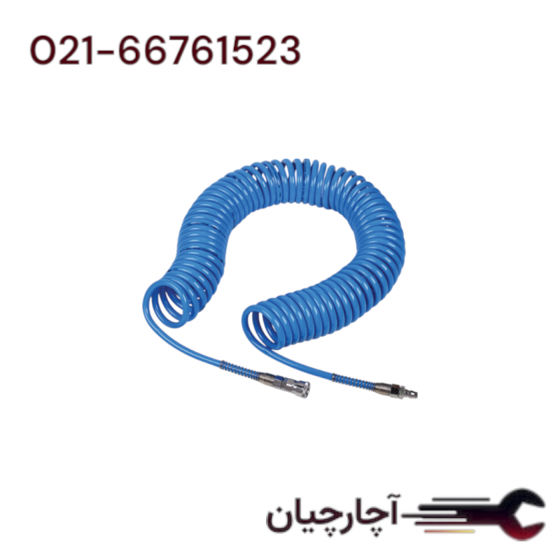 شلنگ باد (پلی اورتان) 10متری با کوپلینگ فولادی 8*5 برند ال کا کد کالا: PT0070