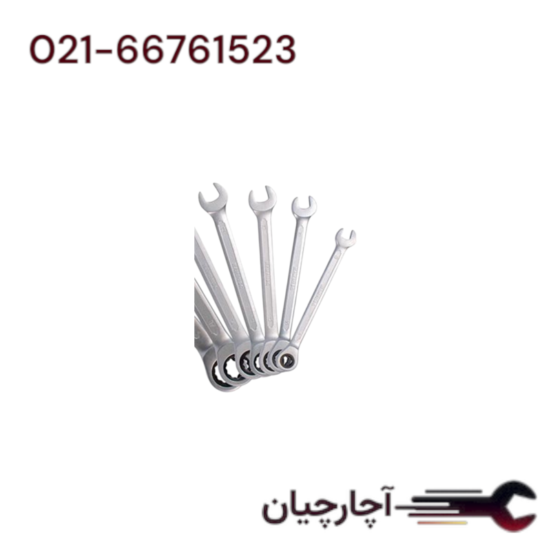 آچار یکسر جغجغه ای 7 عددی  برند هامبورگ