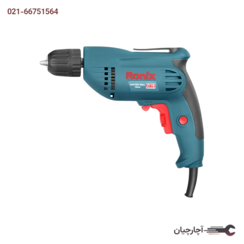 دریل برقی 10 میلی متری معمولی سه نظام اتوماتیک 400وات برند رونیکس کد کالا 2110