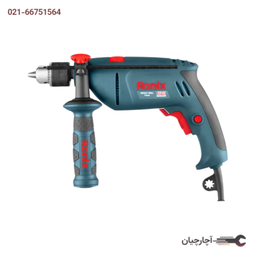 دریل 13 میلی متری چکشی سه نظام آچاری 810 وات با کیف BMc برند رونیکس کد کالا 2210