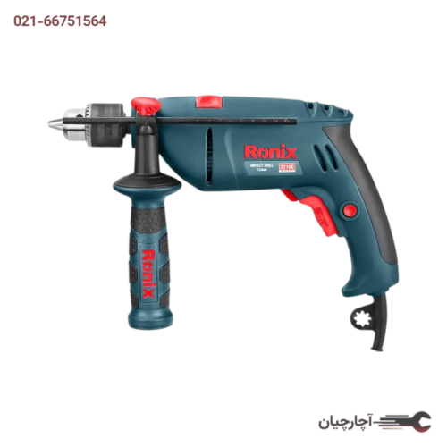 دریل 13 میلی متری چکشی سه نظام آچاری 810 وات بدون کیف BMC برند رونیکس کد کالا 2210C