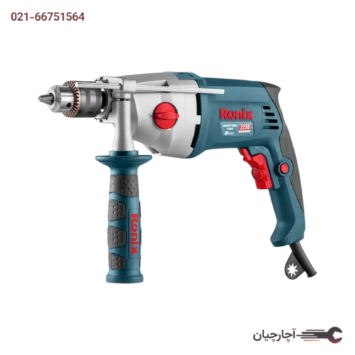 دریل 13 میلی متری گیربکسی سه نظام آچاری 1050وات با کیف BMC برند رونیکس کد کالا 2220