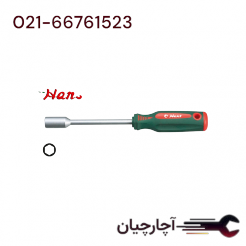 پیچ گوشتی بکسی سایز 7 برند هنس، کد کالا 0400M-07