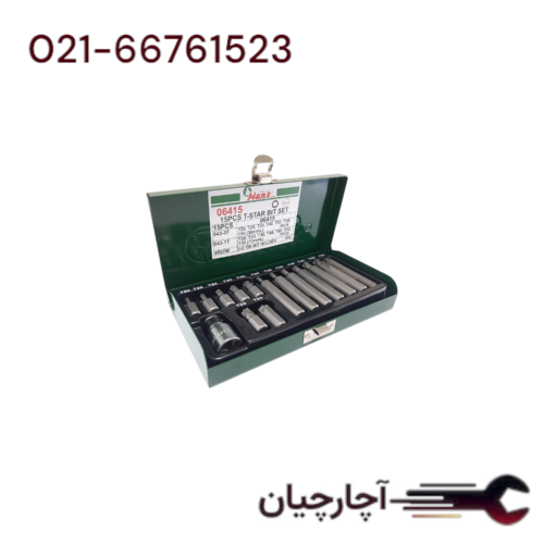 جعبه بیت 15 عددی ستاره‌ای T20-T55 برند هنس، کد کالا 6415