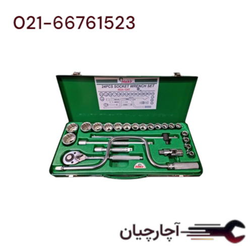 جعبه بکس 24 عددی اینچی دوازه پر برند هنس، کد کالا 462412AT