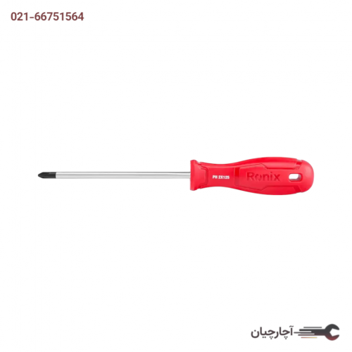 پیچ گوشتی تکی دسته پلاستیکی ضربه خور 150×8 چهارسو برند رونیکس، کد کالا RH-2933