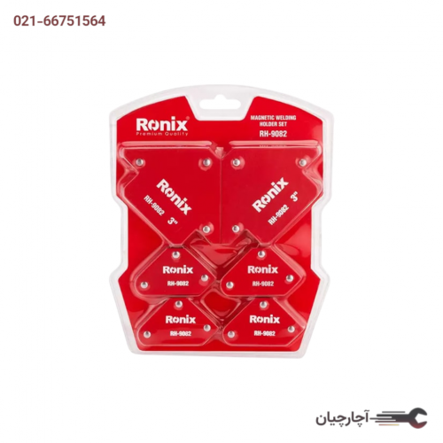 ست گونیامغناطیسی جوشکاری 6 عددی4 عدد مینی 2 عدد 3 اینچ برند رونیکس، کد کالا RH-9082