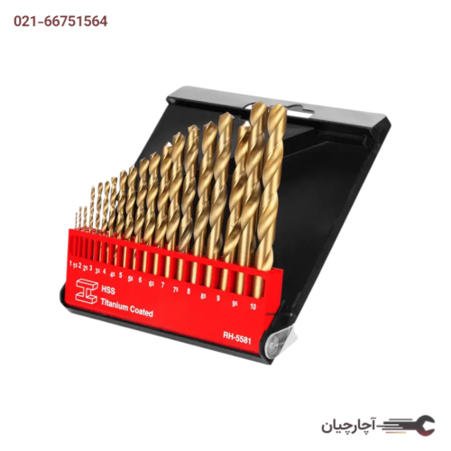 ست مته آهن 1 تا 10 میلیمتری 19 عددی برند رونیکس، کد کالا RH-5581