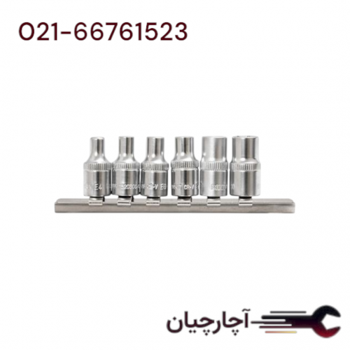 سری بکس درایو1/4ستاره ای ریلی6 عددی (E4-E10) برند داناکو، کد کالا D3920306