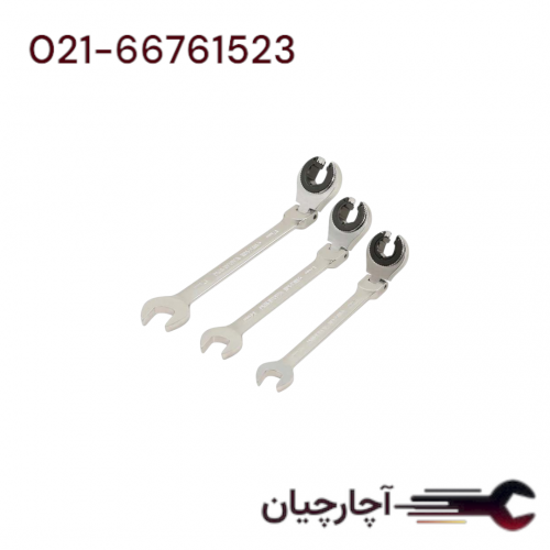 آچار یکسر تخت یکسر رینگ باز جغجغه 19 میلی متر برند داناکو، کد کالا D5519