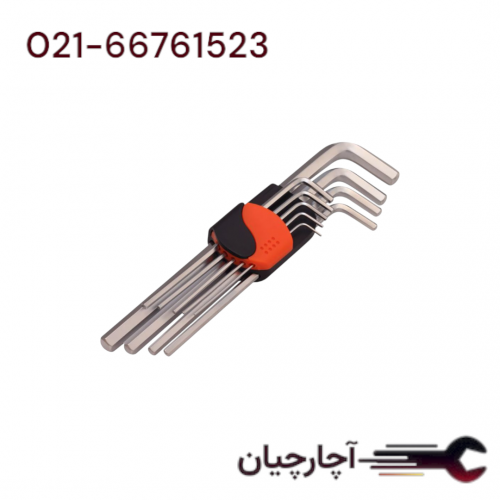 ست آچار آلن فوق بلند 9 عددی از 1/5-10میلی متر برند داناکو، کد کالا D59711XL09