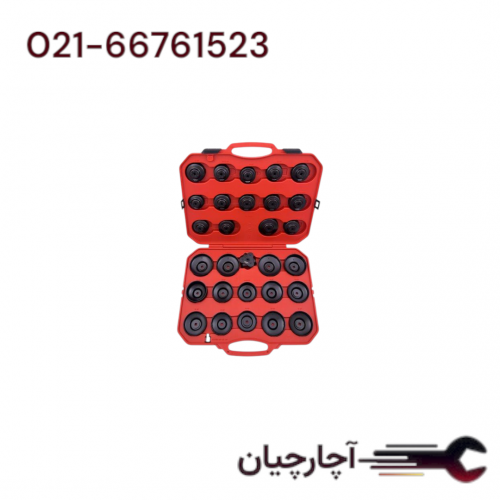 سری آچار فیلتر بازکن کاسه ای 30 عددی برند هزبرن، کد کالا 651130