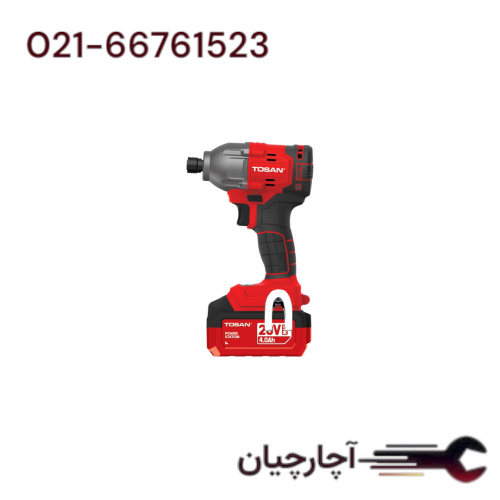 پیچ گوشتی شارژی ضربه ای براشلس 20 ولت  برند توسن، کد کالا 9520BIS