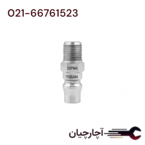 کوپلینگ نری بیرون رزوه معمولی 1/2 برند توسن، کد کالا T21-40PMA