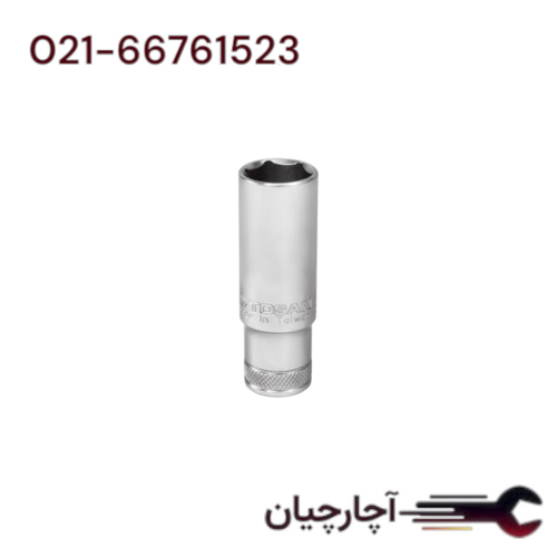 بکس بلند  درایو 1/4  6پر سایز 12میلی متر  برند توسن، کد کالا T1474L-12