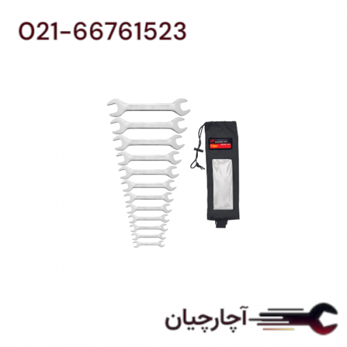 ست آچار دوسر تخت 12 عددی جعبه ای  برند توسن، کد کالا TI103-S12