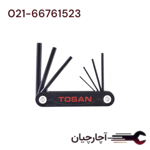 آلن چاقویی شش پر سایزهای 2/5-8 برند توسن، کد کالا T728-2/5-8