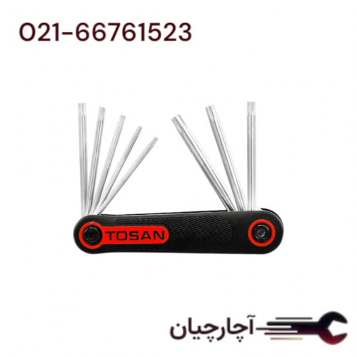 آلن چاقویی ستاره ای سایزهای T9-T40 برند توسن، کد کالا T728-N940