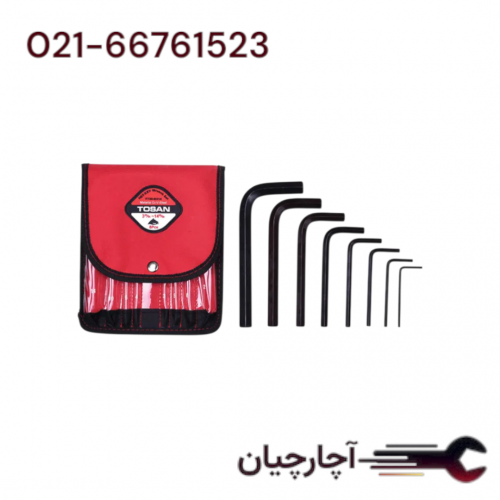 آلن کیفی شش پر کوتاه سایزهای 3-14 برند توسن، کد کالا T726-B314