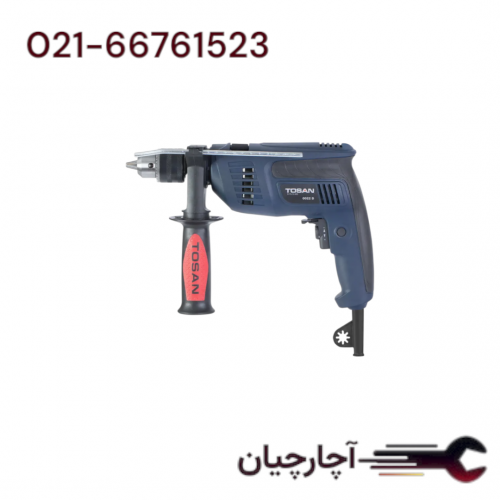 دریل 13 میلی متر چکشی 750 وات +آ برند توسن، کد کالا 0022D