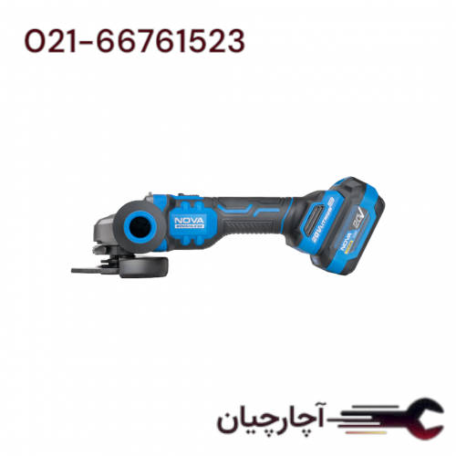 مینی فرز شارژی 20 ولت براشلس 2باتری  برند نووا، کد کالا 7737