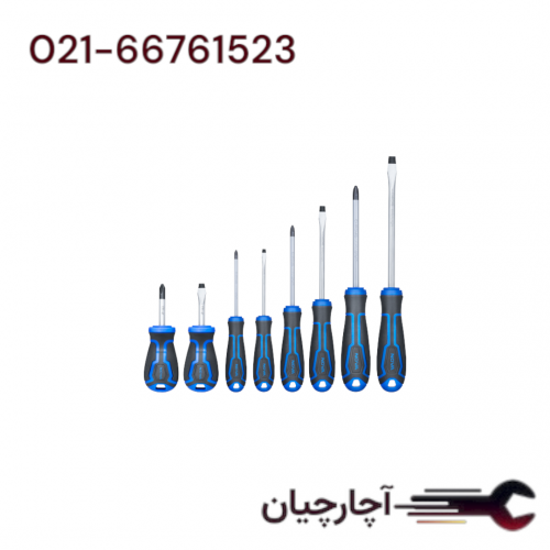 ست پیچ گوشتی دسته پلاستیکی 8 عددی  برند نووا، کد کالا 1792