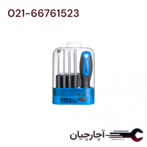 کیت پیچ گوشتی 8 پارچه  برند نووا، کد کالا 1340