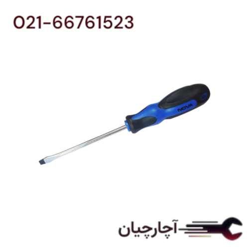 پیچ گوشتی دسته پلاستیکی -دوسو 5/75 برند نووا، کد کالا 1603