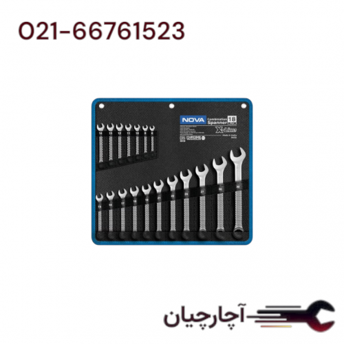 اچار یکسر رینگ ست کیفی سری 18 عددی X-line    برند نووا، کد کالا 9433