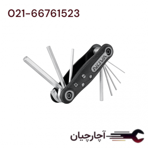آلن چاقویی صنعتی شش گوش 8 عددی  برند نووا، کد کالا 1141