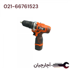 دریل 2 سرعته بدون لوازم 12 ولت 1.5 آمپر برند پی ام، کد کالا P.M