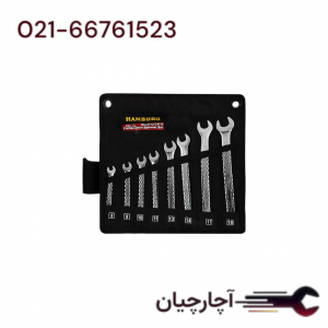 آچار یکسر رینگ مات کیفی 8 عددی  برند هامبورگ