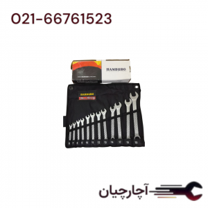 آچار یکسر رینگ مات کیفی 12 عددی  برند هامبورگ