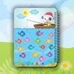 دفتر ریاضی اسپرت پوپک - طرح جلد دریای اعداد