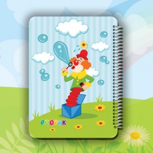 دفتر مشق پسرانه طرح دلقک