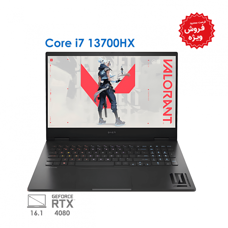 لپ تاپ گیمینگ اچ پی آمن  HP Omen 16 pro wf0012TX i7 13700HX RTX4080 145W 32G 1T 2.5K 240Hz 2023