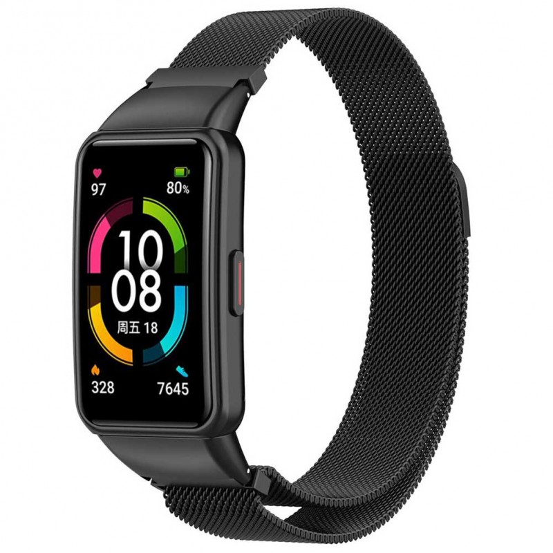 بند فلزی مدل Milanese مناسب مچ بند هوشمند هانر مدل  Honor Band 7&6