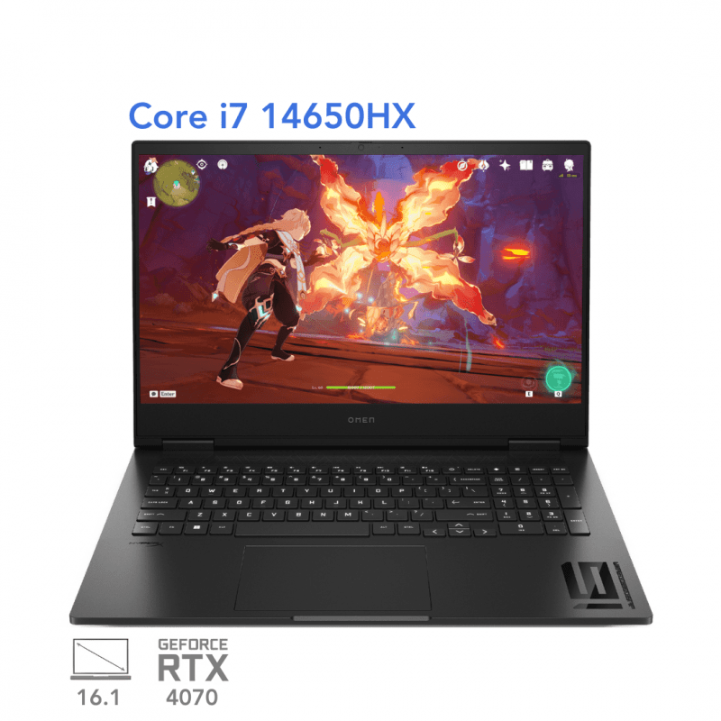 لپ تاپ گیمینگ اچ پی آمن  HP Omen 16 Pro WF1141TX i7 14650HX RTX 4070 140W 16G 1T 2.5K 240Hz 2024