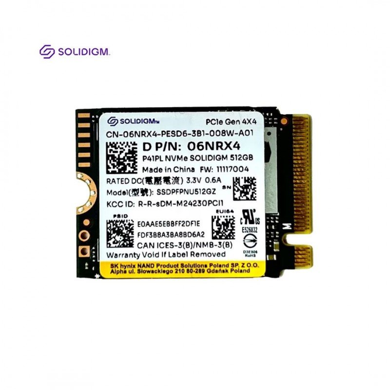 هارد SSD 2230 PCIe 4 سالیدایم 512GB مدل Solidigm O6NRX4 SSD M.2 2230 PCIe 4 512GB