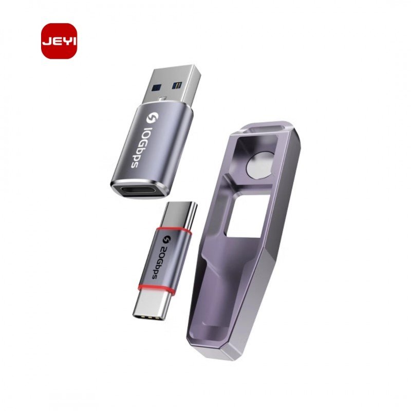 مبدل 2 در 1 تایپ سی به تایپ سی و تایپ سی به تایپ اِی جیی مدل JEYI 2 in 1 USB-C to USB-C And USB-C to USB-A Data Cable Converter